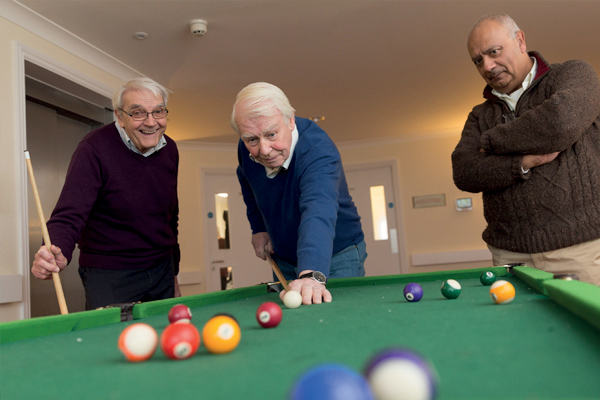 Residents Playing Pool