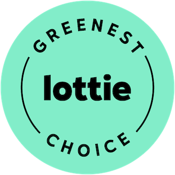 Lottie greenest choice award logo