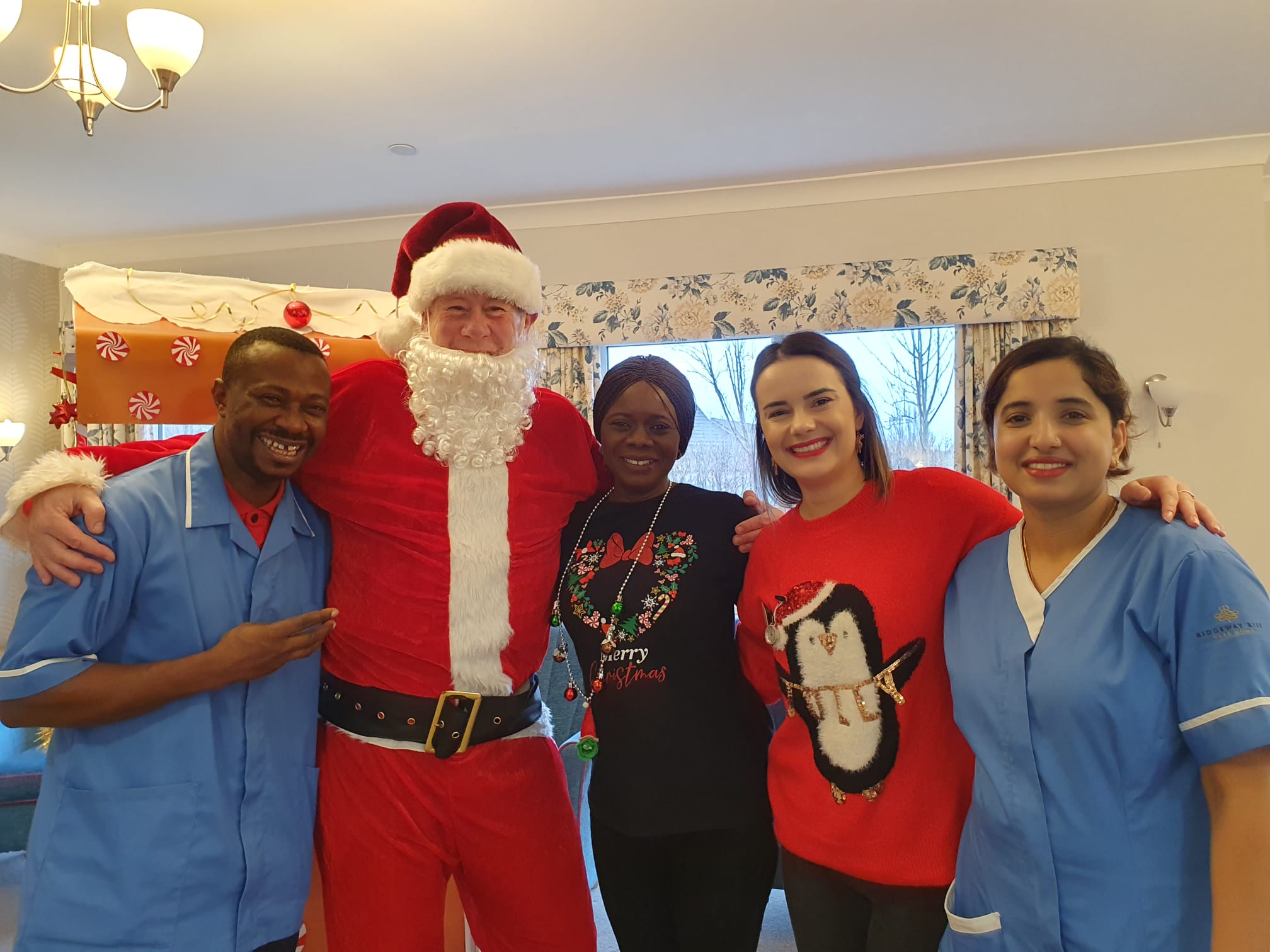 our team with santa