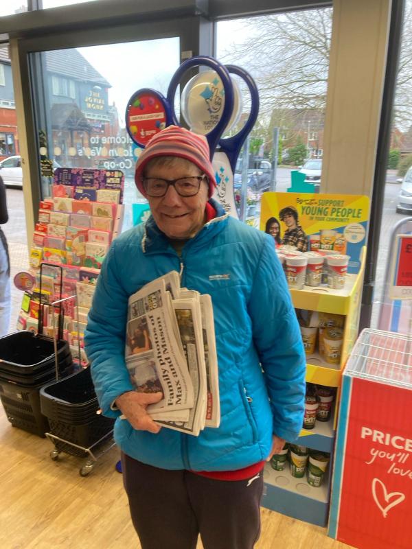 win at the shops getting newspapers
