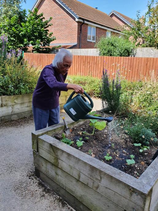 gardening at care home