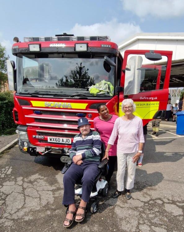 resident at fire station