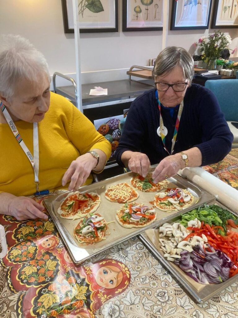 residents baking together