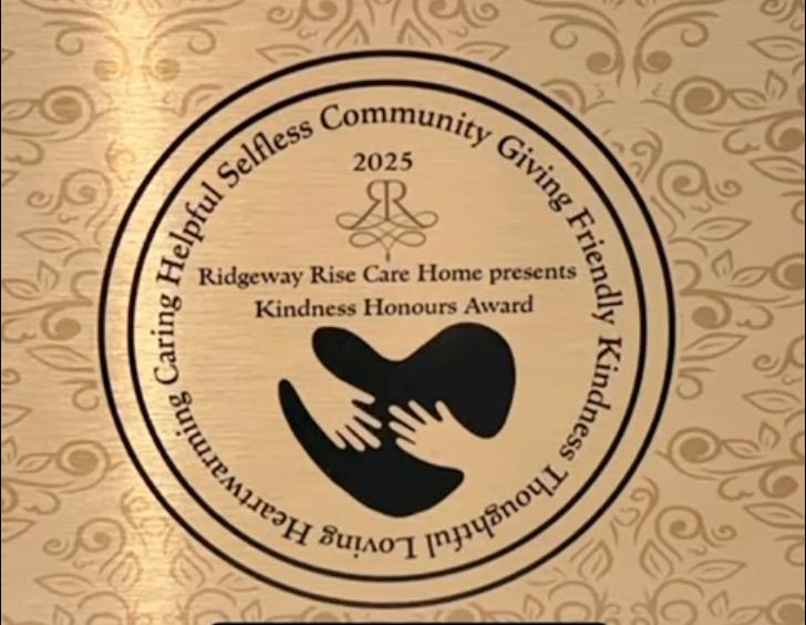 our plaque that we made and gave out to businesses for kindness day