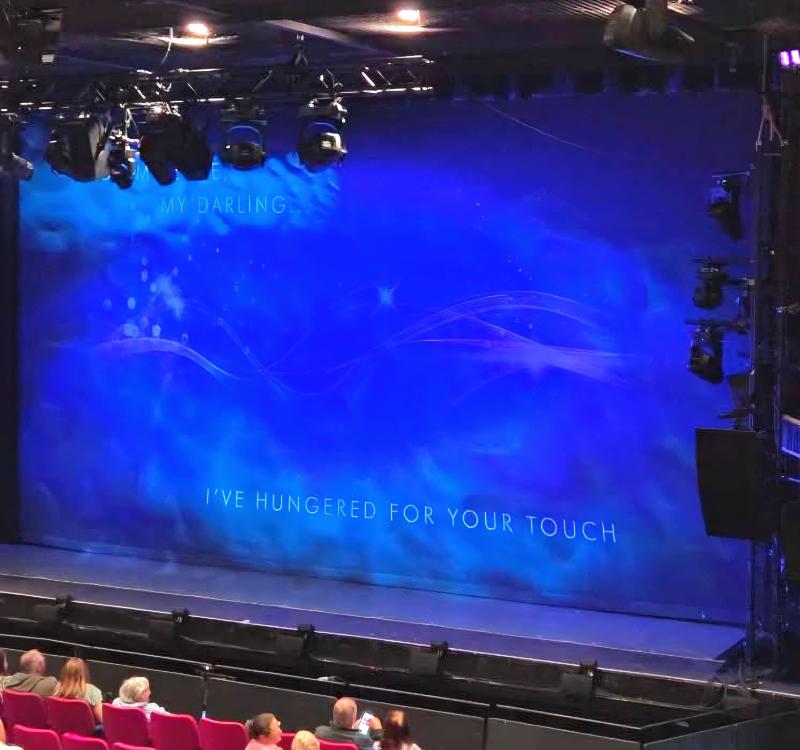 view from theatre seats of the stage