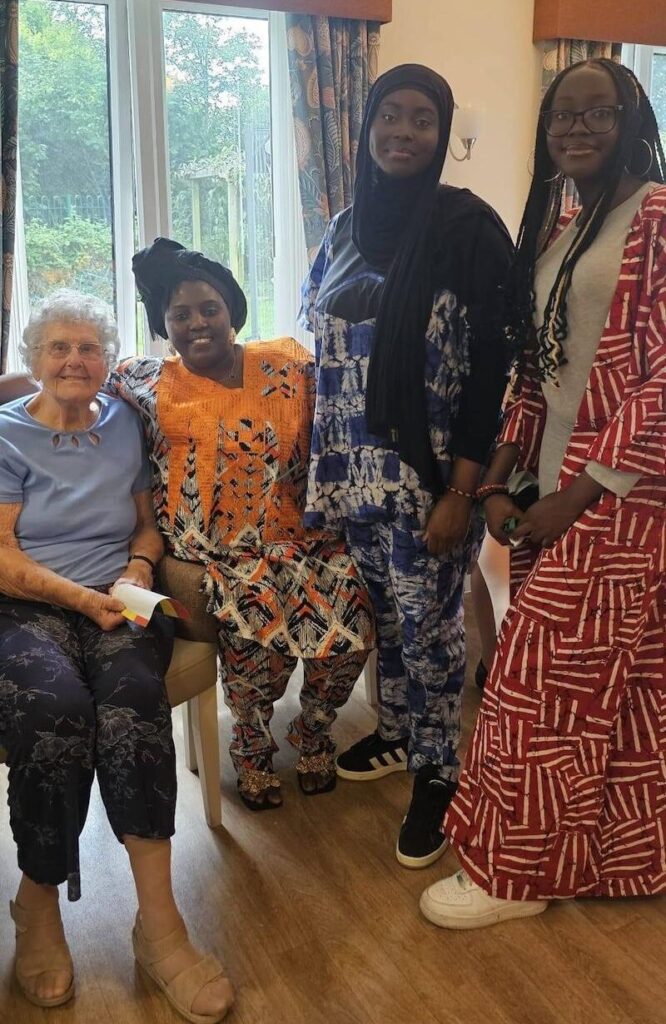 some of our visitors with residents for african culture day