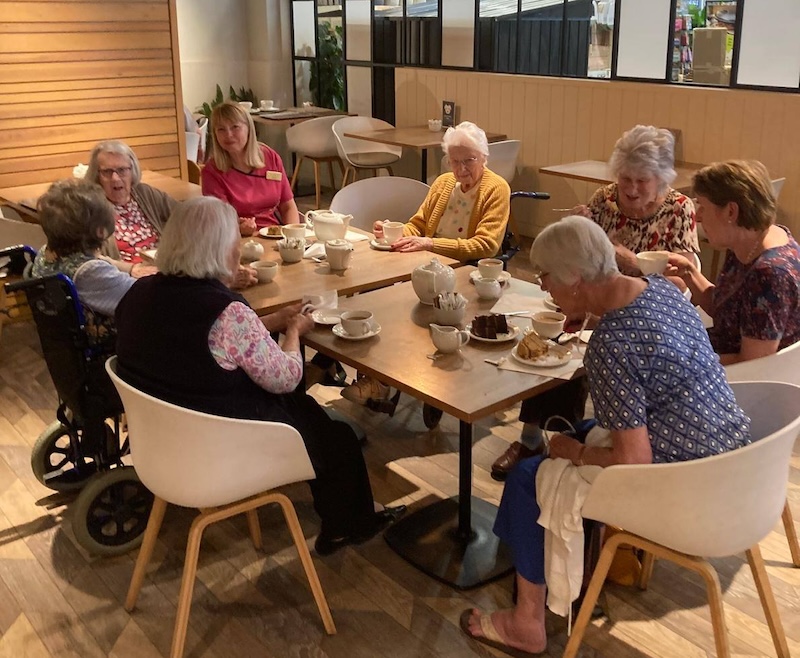 residents on a trip to dobbies garden center