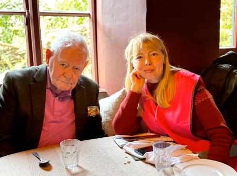 two people sat at a table