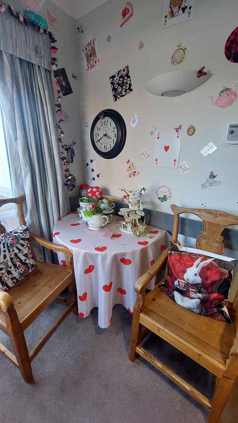 our alice in wonderland themed destination point